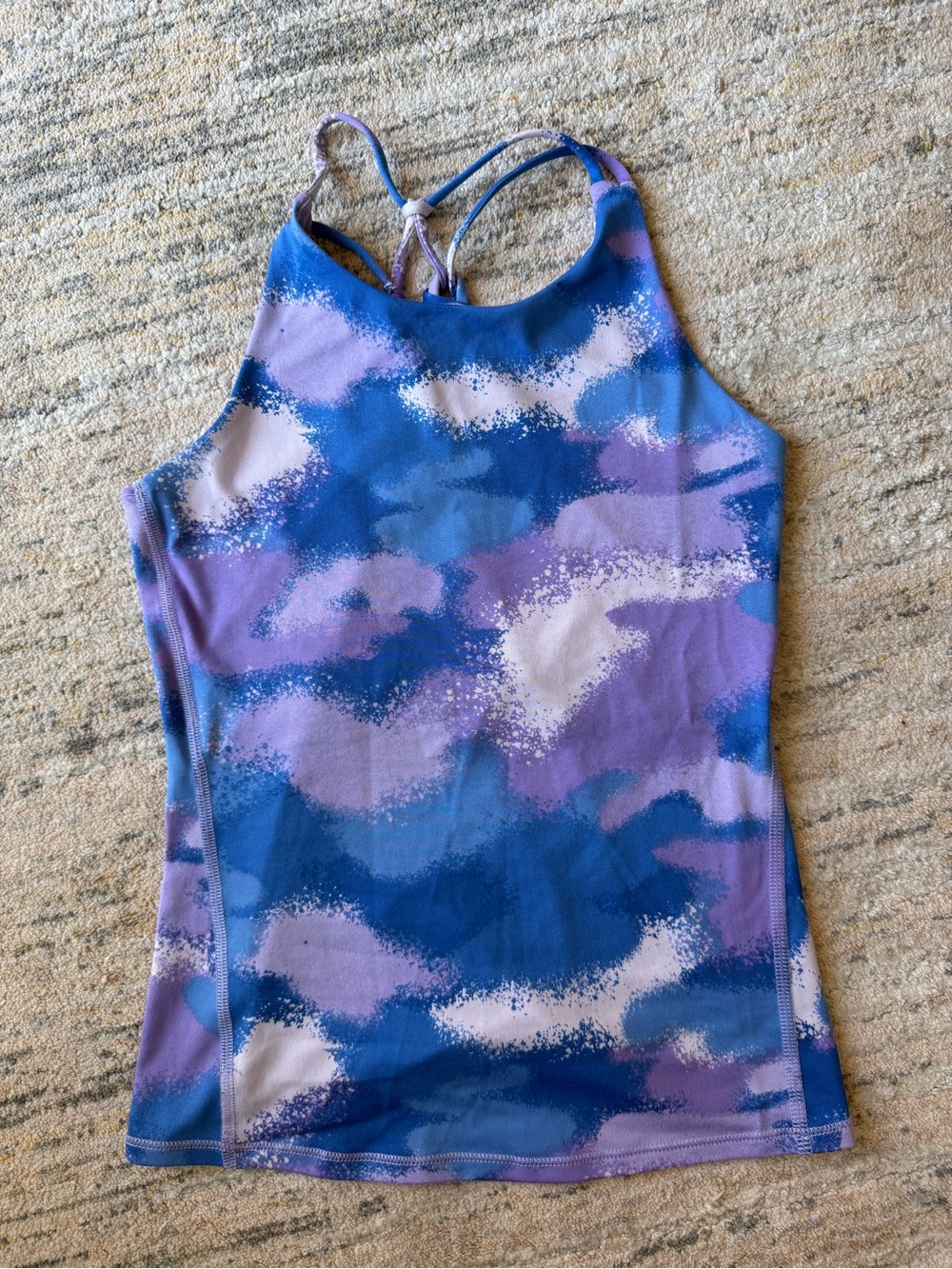 all in motion Purple & Blue Patterned Kids Tank Swim Top